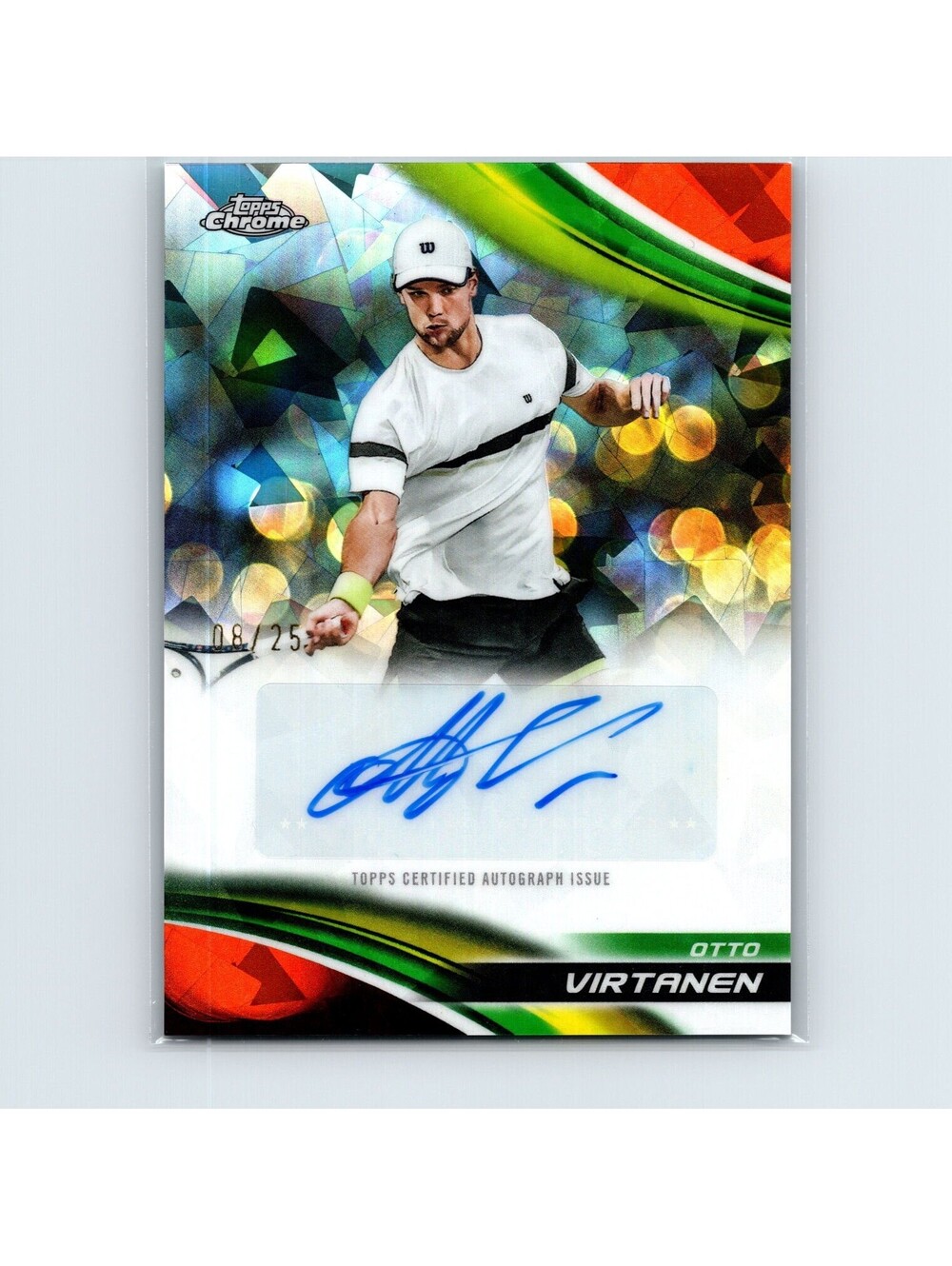 2025 Topps Chrome Tennis Sapphire Otto Virtanen #CA-OVN Chrome Autographs #/25